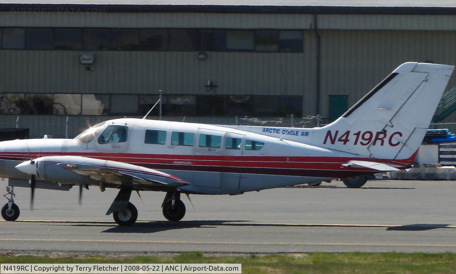 N419RC, 1980 Cessna 402C C/N 402C0419, Cessna 402C at Anchorage