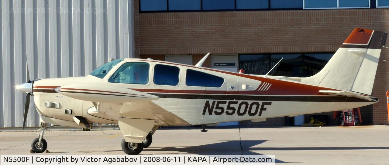 N5500F, 1989 Beech F33A Bonanza C/N CE-1400, At Centennial