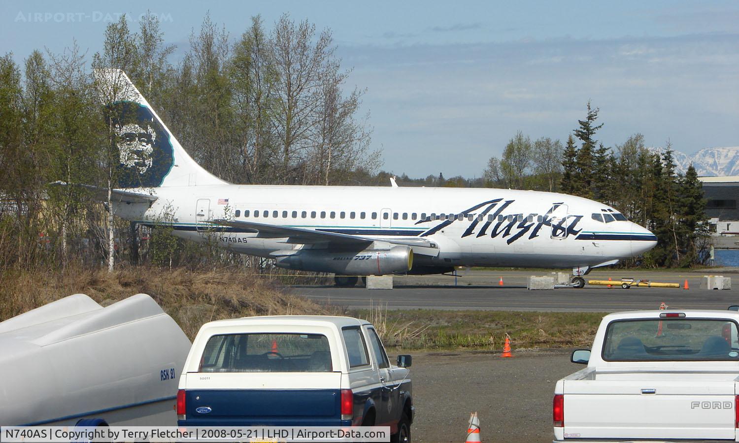 N740AS, 1981 Boeing 737-290C C/N 22578, Alaskan Airlines B737 'retired' outside the Aviation Museum on Lake Hood