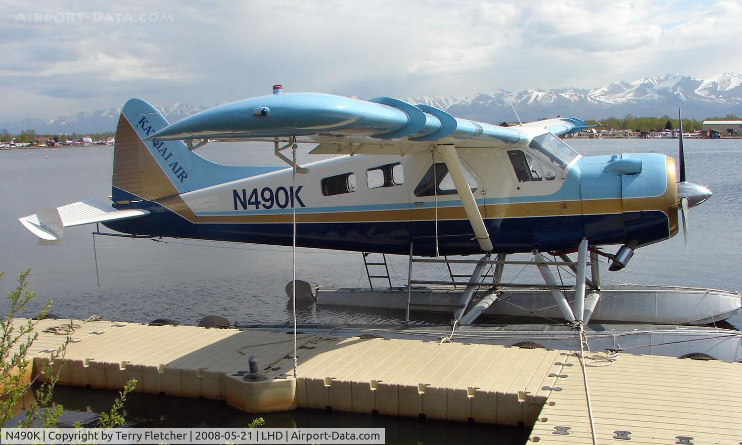 N490K, 1958 De Havilland Canada DHC-2 C/N 1268, Katmai Air's 1958 DHC2 Beaver at Lake Hood