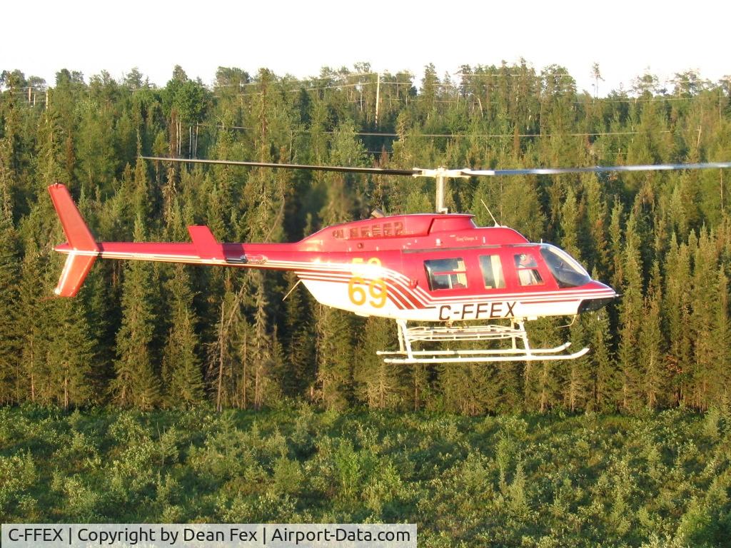 C-FFEX, 1981 Bell 206L-1 LongRanger II C/N 45715, fighting fires in northern Saskatchewan