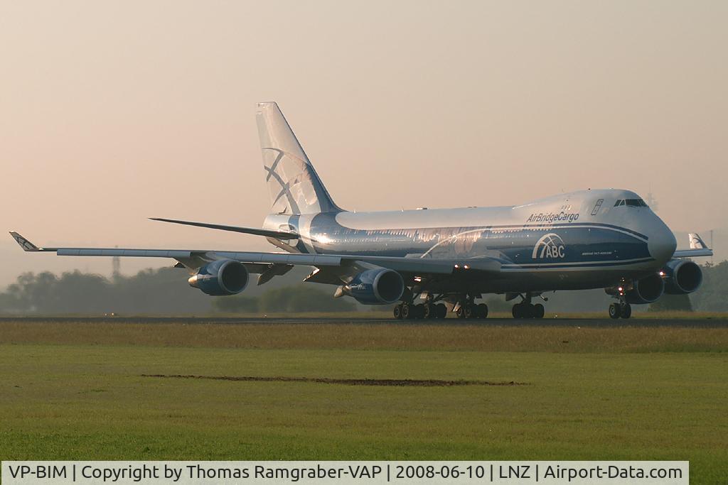 VP-BIM, 2008 Boeing 747-4HAERF C/N 35237, Air Bridge Cargo Boeing 747-400