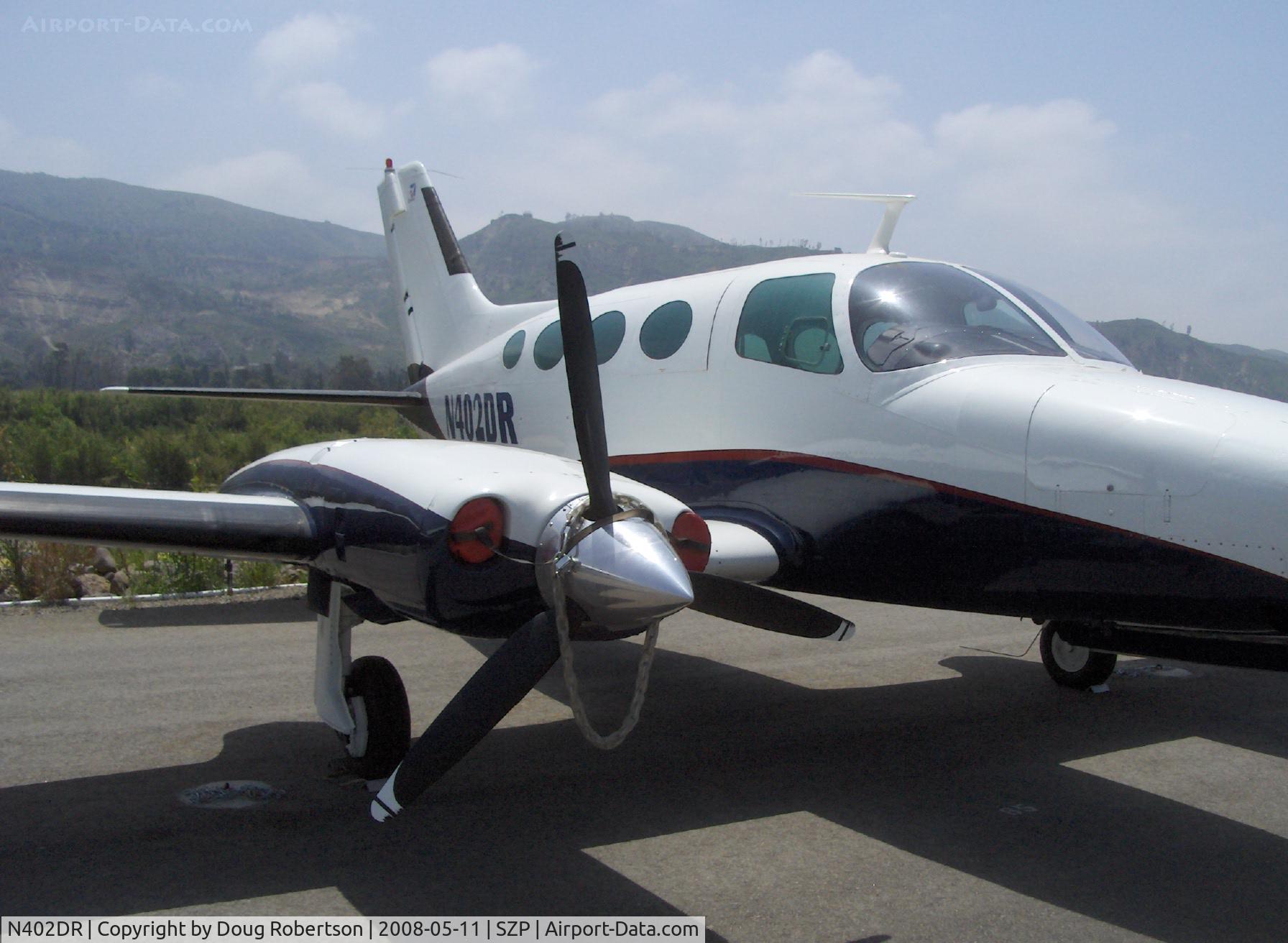N402DR, 1967 Cessna 402 C/N 402-0047, 1967 Cessna 402, two Continental TSIO-520-VBs 325 Hp each, ex C-FFAP, security chain on prop