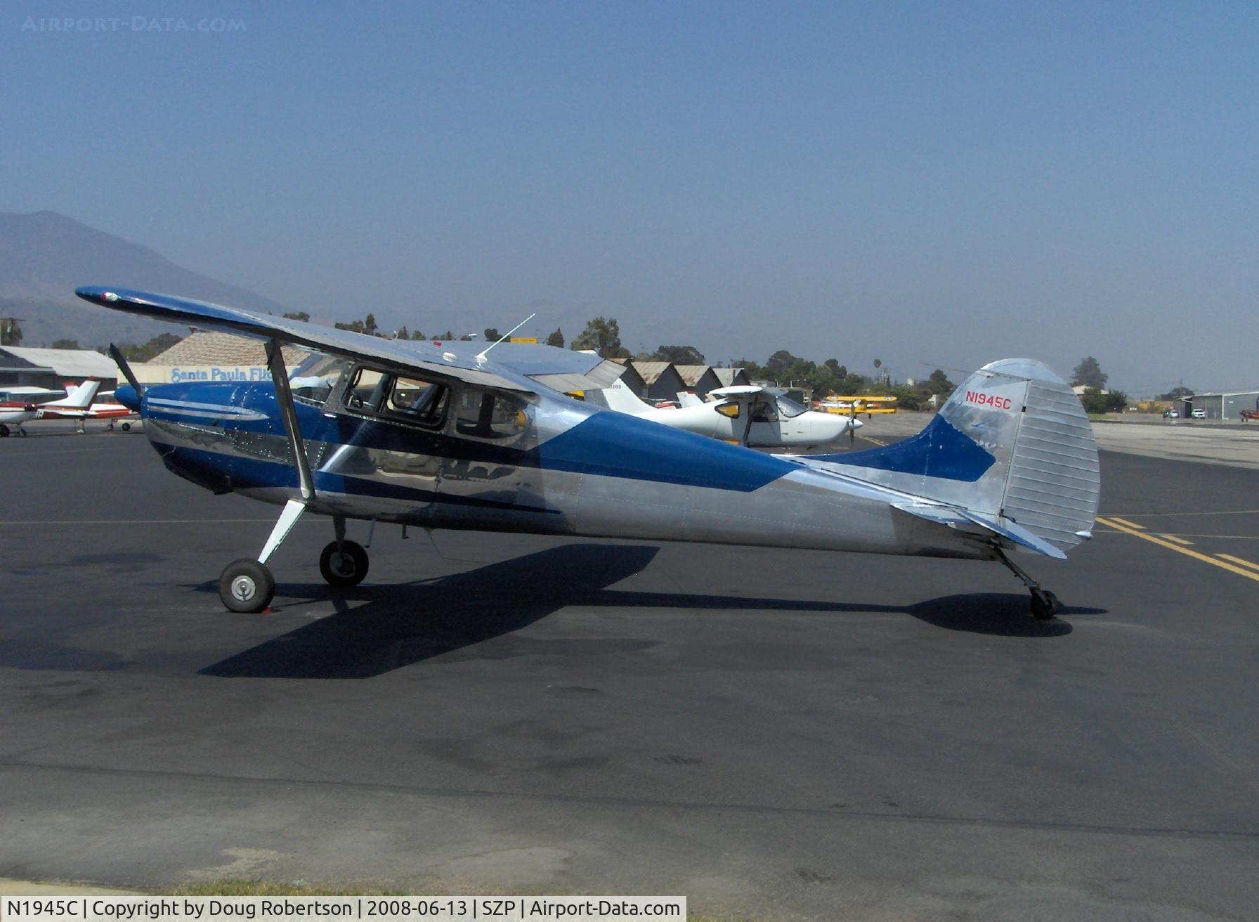 N1945C, 1953 Cessna 170B C/N 26090, 1953 Cessna 170B, Continental C145 145 Hp, highly polished aluminum stunner!