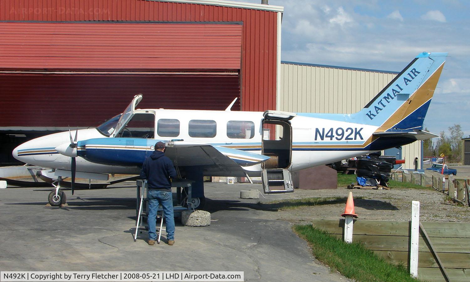 N492K, 1980 Piper PA-31-350 Chieftain C/N 31-8052176, Katmai Air's Piper Pa-31-350 at Lake Hood