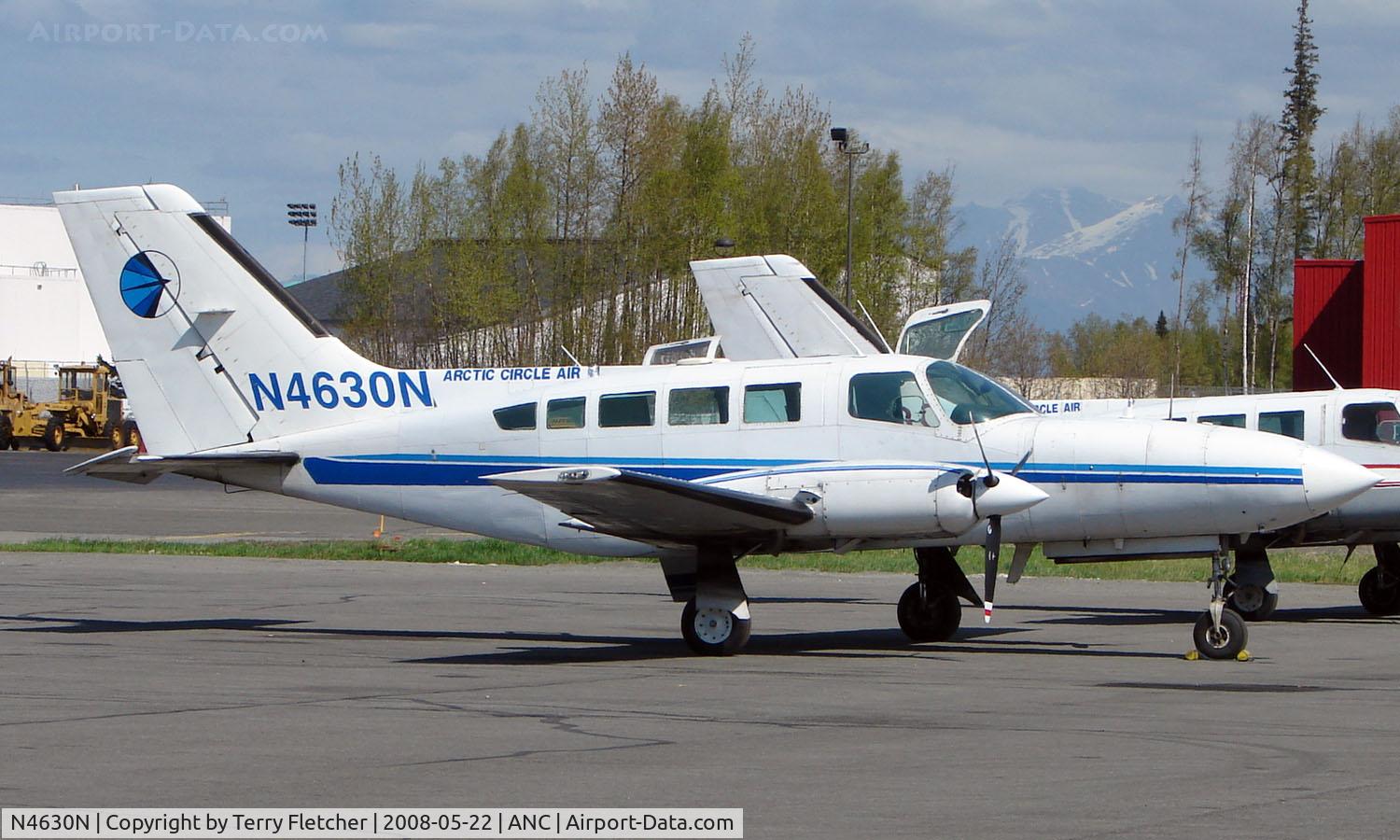 N4630N, 1978 Cessna 402C C/N 402C0001, Cessna 402C of Arctic Circle Air on Anchorage South Ramp
