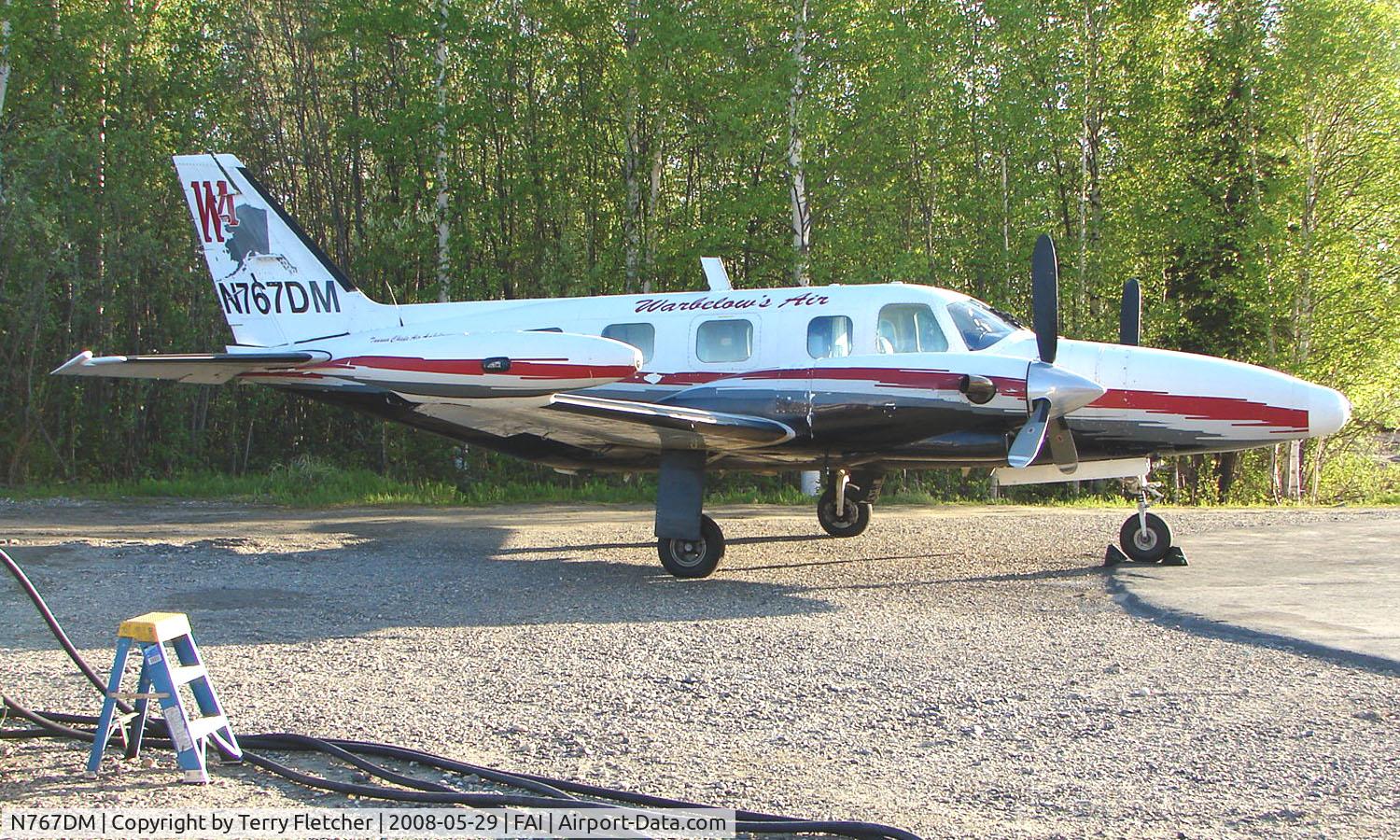 N767DM, 1981 Piper PA-31T2 C/N 31T-8166042, Warbelow Air's Pa31 at Fairbanks East Ramp