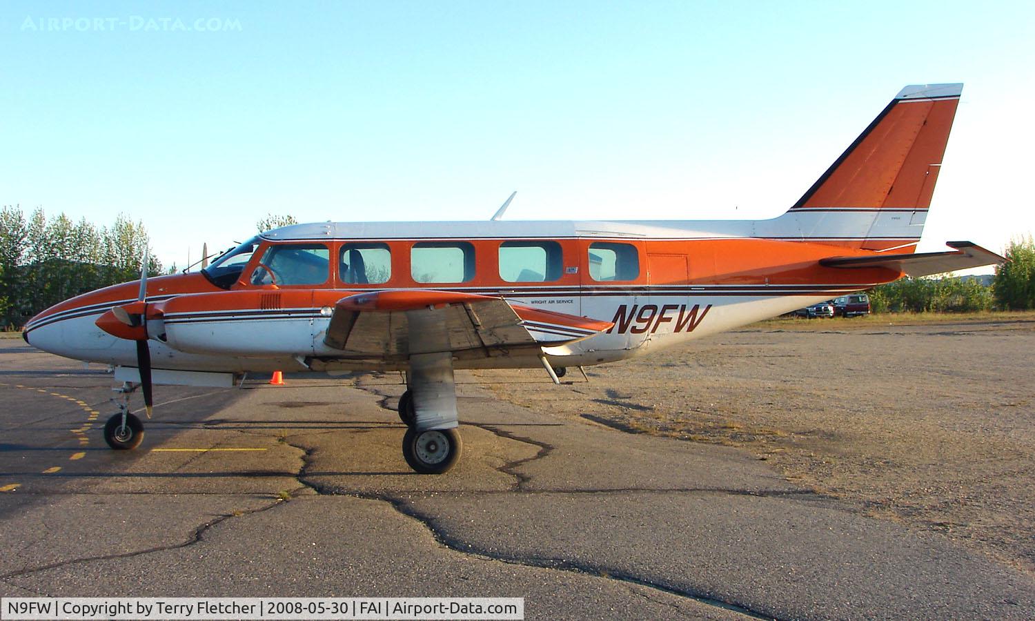 N9FW, 1974 Piper PA-31-350 Chieftain C/N 31-7405468, Wright Air Services Piper Pa31 on Fairbanks East Ramp