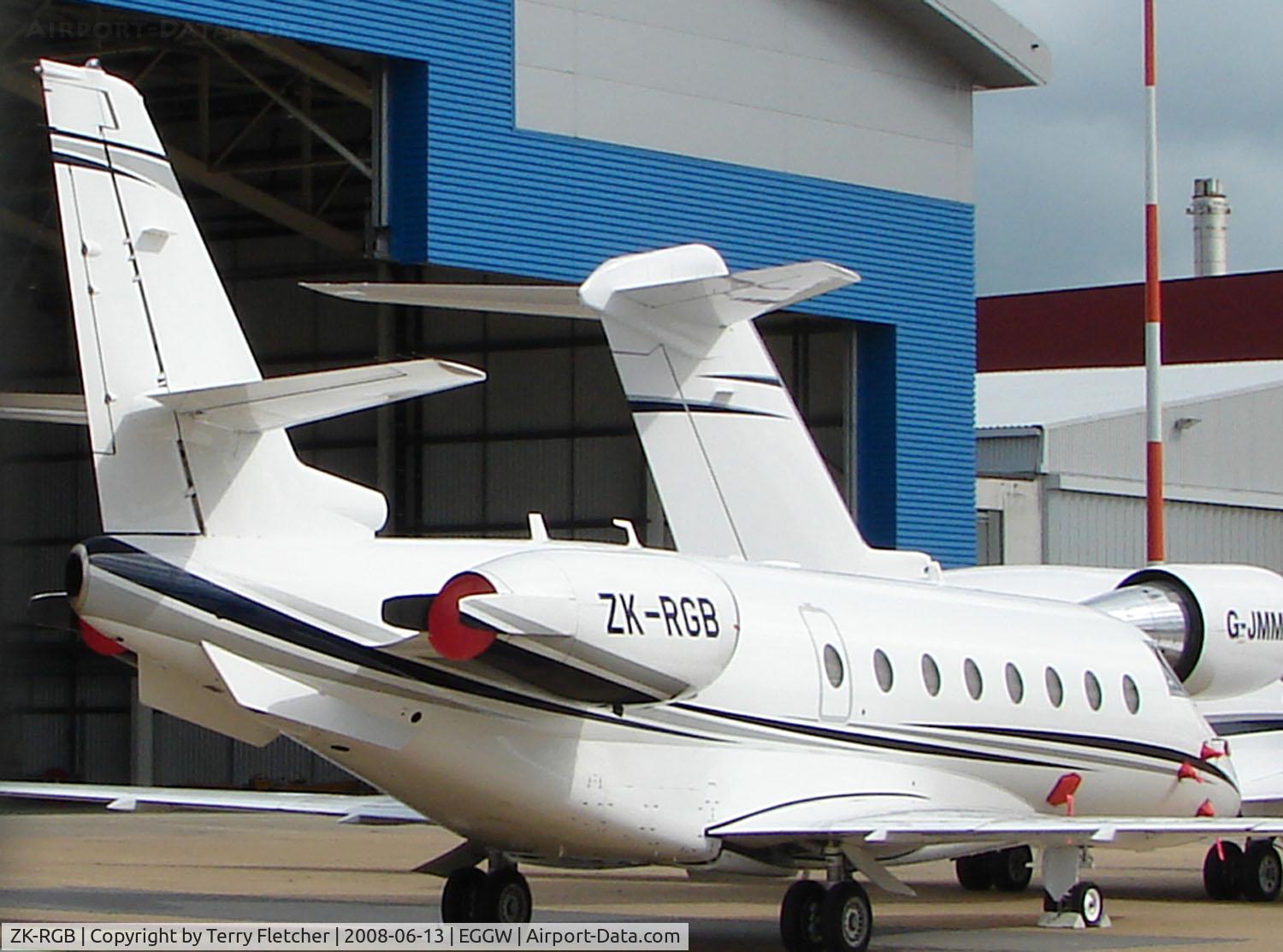 ZK-RGB, 2007 Gulfstream Aerospace G200 C/N 158, New Zealand registered Galaxy (c/n 158) a long way from home at Luton UK