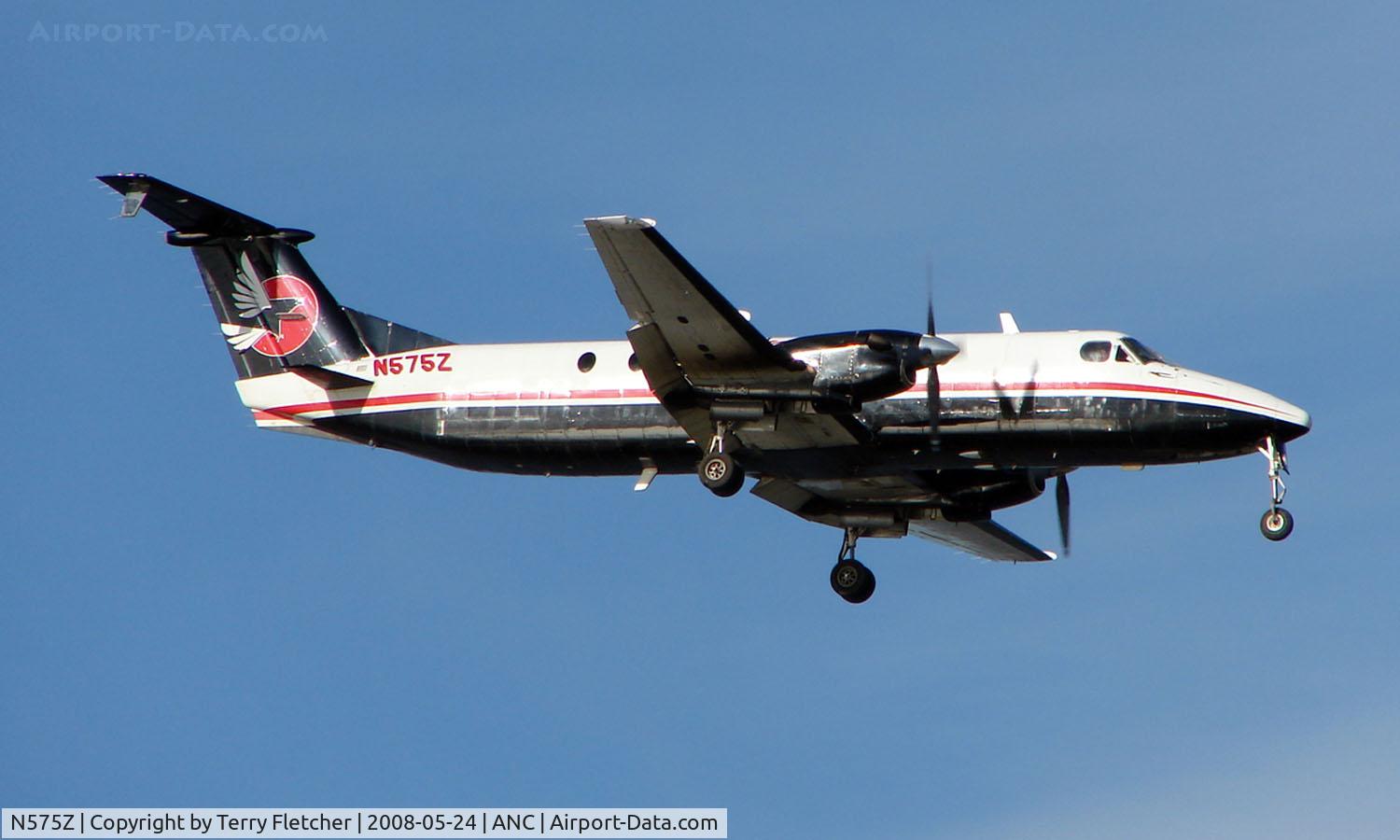 N575Z, 1990 Beech 1900C C/N UC-136, Frontier Flying Services B1900C approachs Anchorage Int