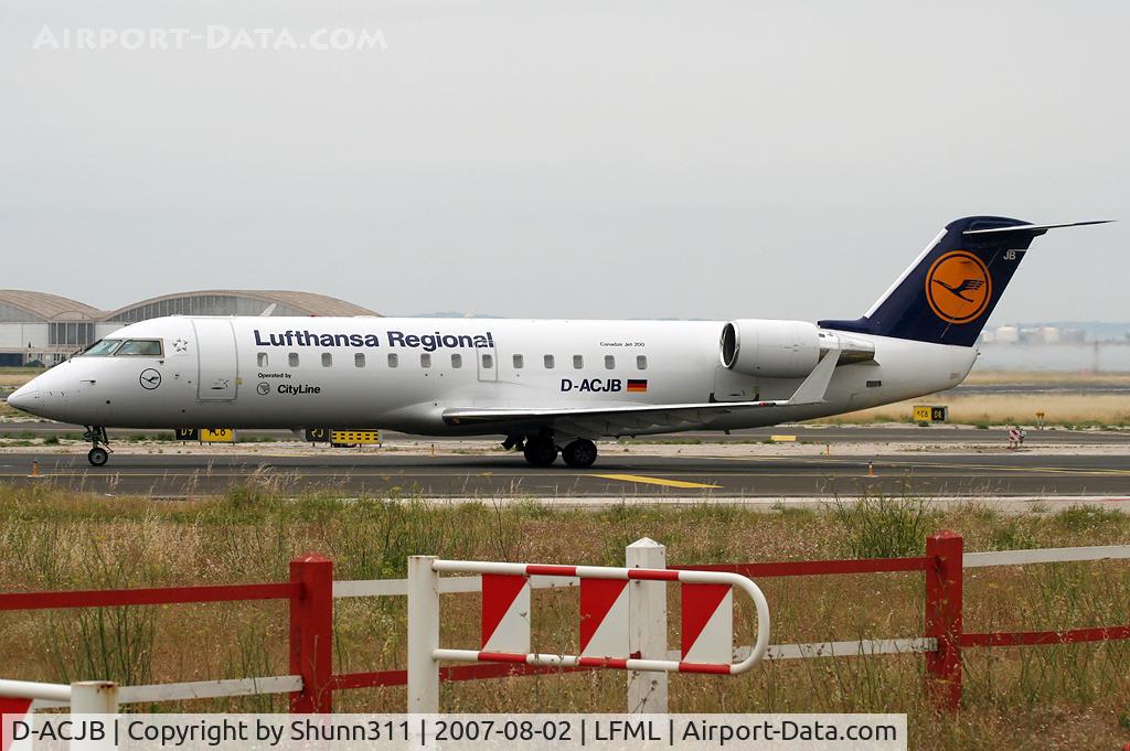 D-ACJB, 1996 Canadair CRJ-100LR (CL-600-2B19) C/N 7128, Line up rwy 32R for departure...