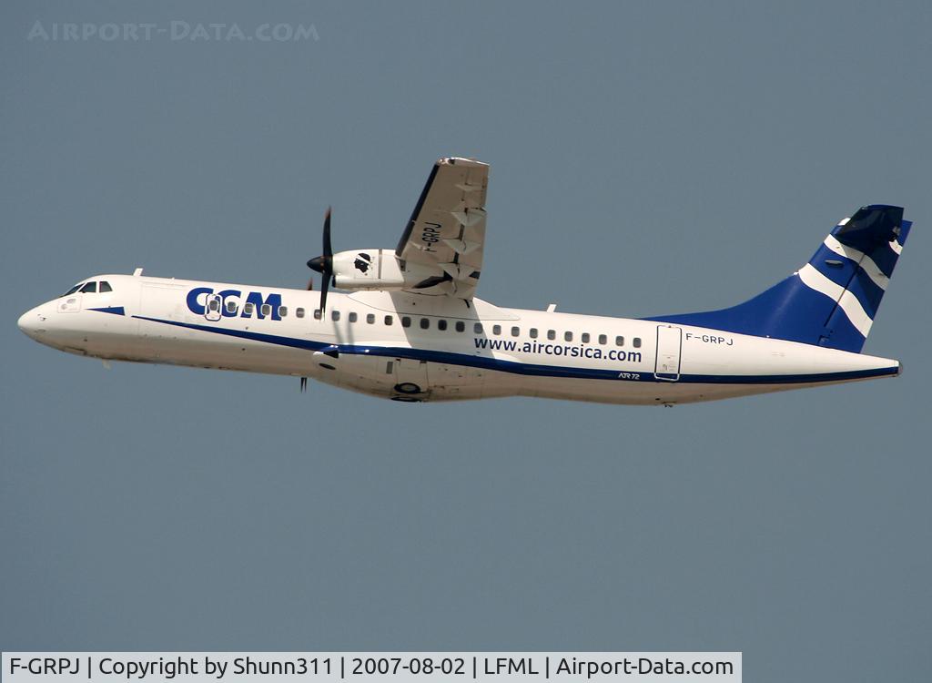 F-GRPJ, 2005 ATR 72-212A C/N 724, Take off rwy 32R...