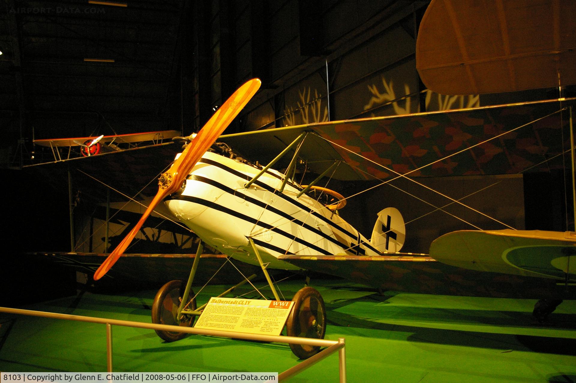 8103, 1918 Halberstadt CL.IV C/N 4205, Displayed at the National Museum of the U.S. Air Force