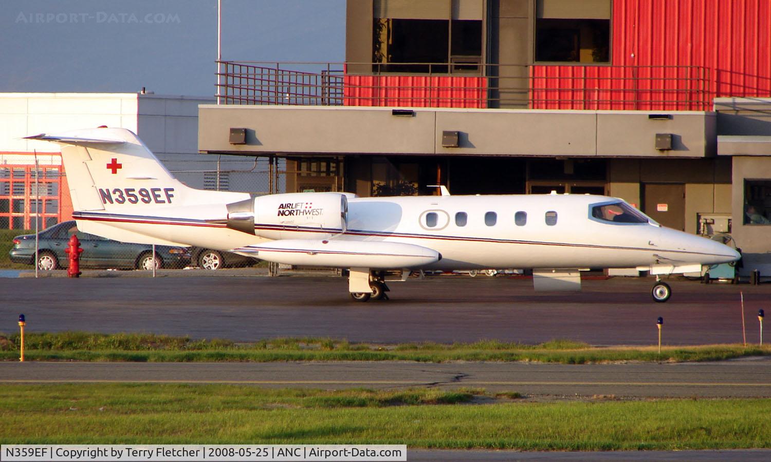 N359EF, 1978 Gates Learjet 35A C/N 193, Airlift Northwest's Learjet on Anchorage South ramp