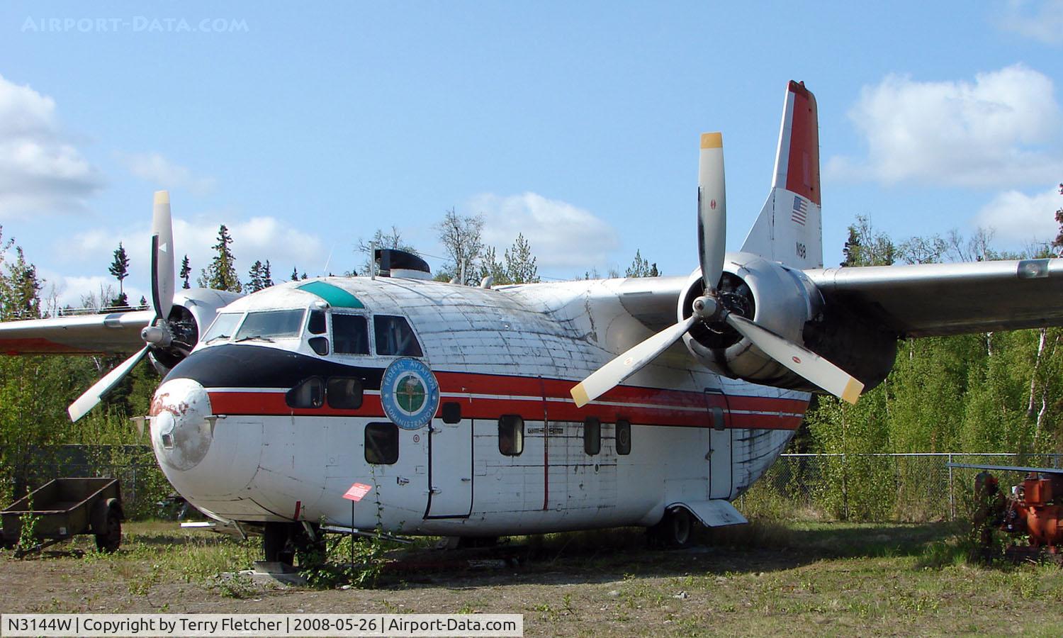 N3144W, Fairchild C-123J Provider C/N 20219, Although formerly registered as N3144W - this C123B still wears the N98 registration from its time with the FAA , also ex 55-4558 , this aircraft is now at the Wasilla Transportation Museum