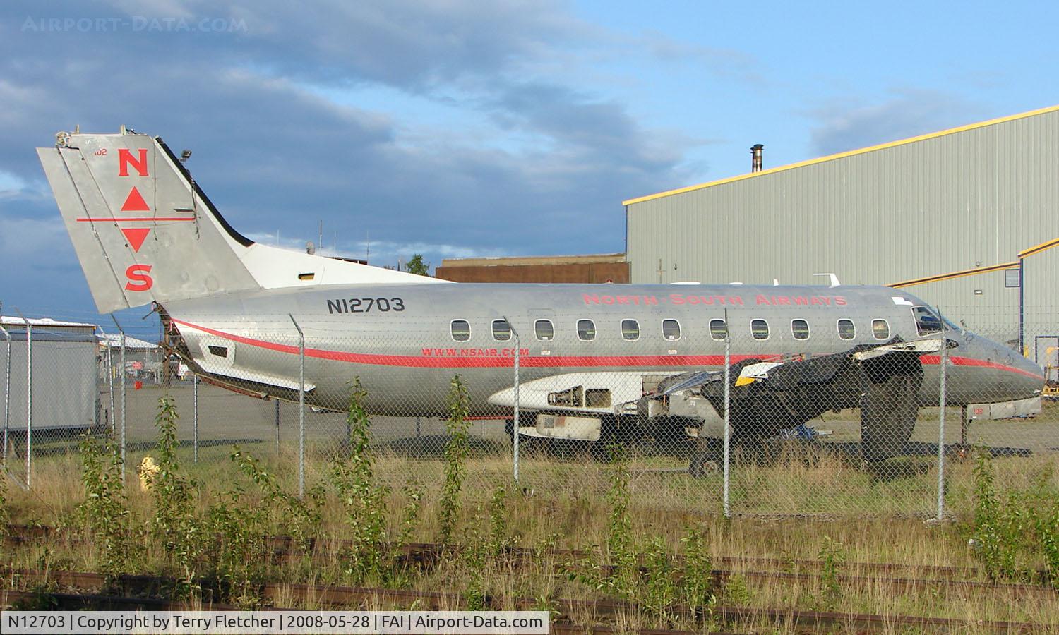 N12703, 1988 Embraer EMB-120FC Brasilia C/N 120.084, Bit of a shock to see a 20 year old aircraft looking like this - delivered new to Continental in 1988 , subsequently operated for  North - South Airways  between 2001-2005 before transferring to Everts