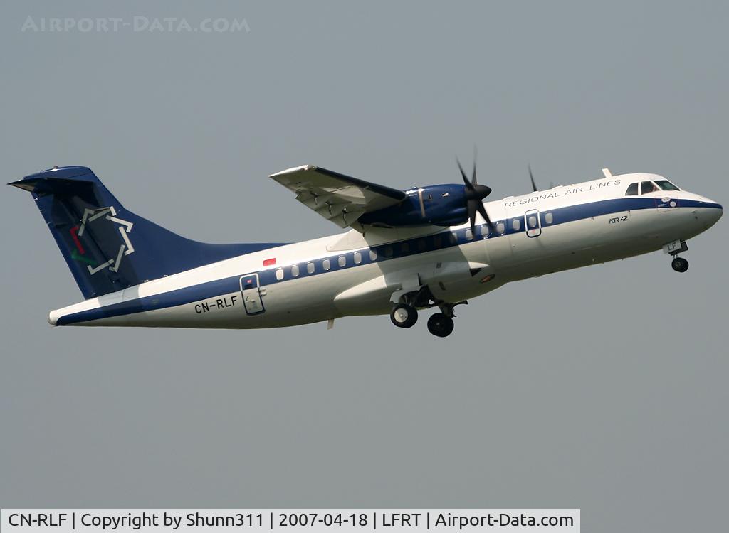 CN-RLF, 1990 ATR 42-300 C/N 208, On take off for a test flight with customer after maintenance...