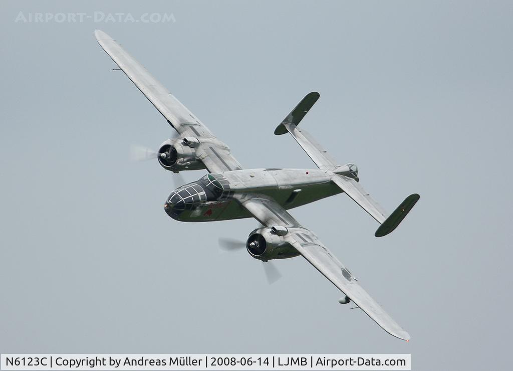 N6123C, 1945 North American B-25J-30-NC Mitchell Mitchell C/N 108-47647, Stunning display.