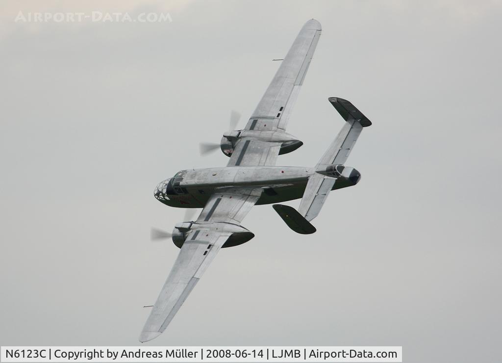 N6123C, 1945 North American B-25J-30-NC Mitchell Mitchell C/N 108-47647, Stunning display.