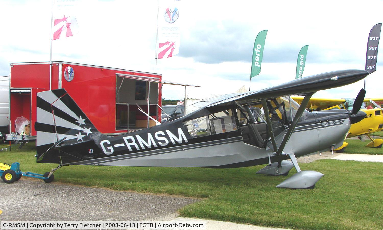 G-RMSM, 2008 American Champion 8KCAB Super Decathlon C/N 1064-2008, Aircraft on static display at AeroExpo 2008 at Wycombe Air Park , Booker , United Kingdom