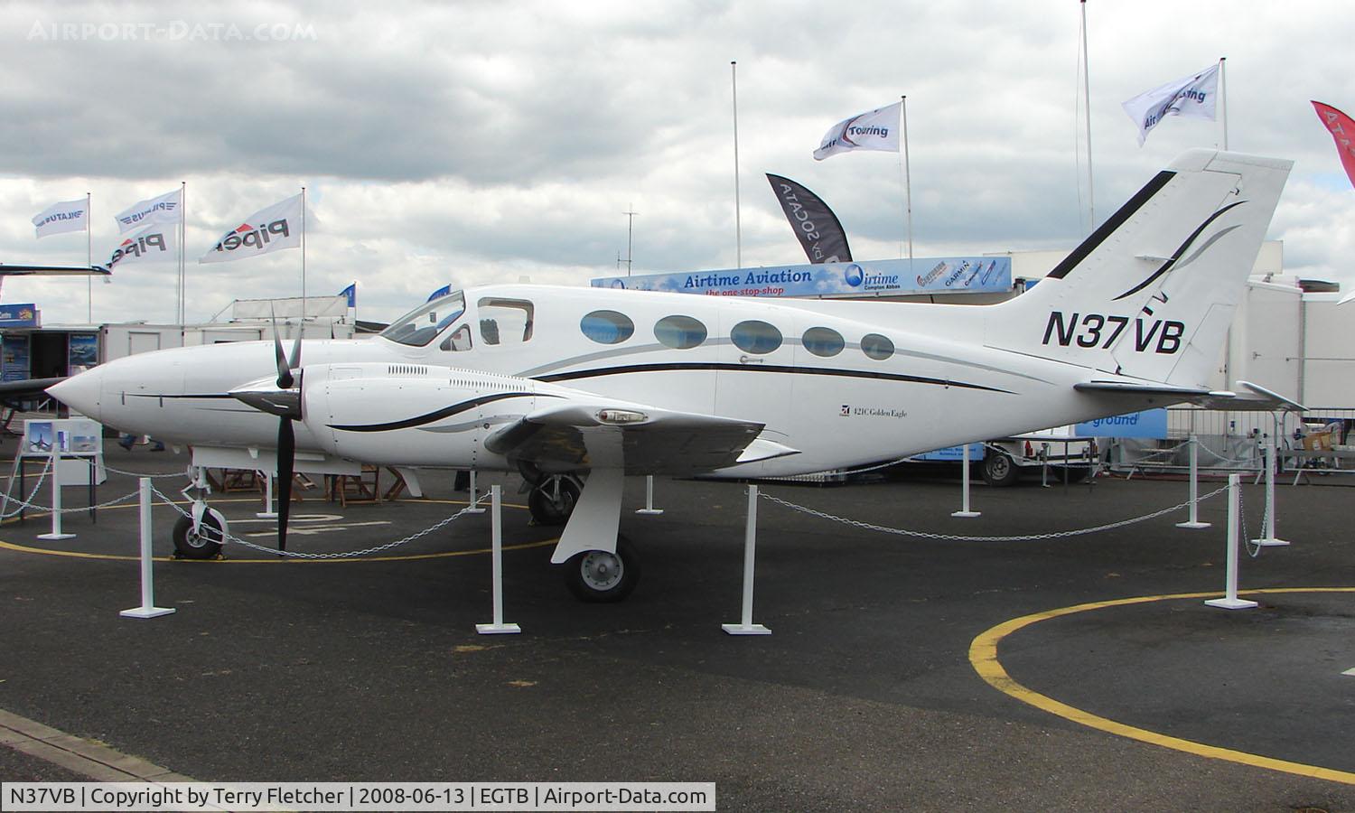 N37VB, 1977 Cessna 421C Golden Eagle C/N 421C-0418, Aircraft on static display at AeroExpo 2008 at Wycombe Air Park , Booker , United Kingdom