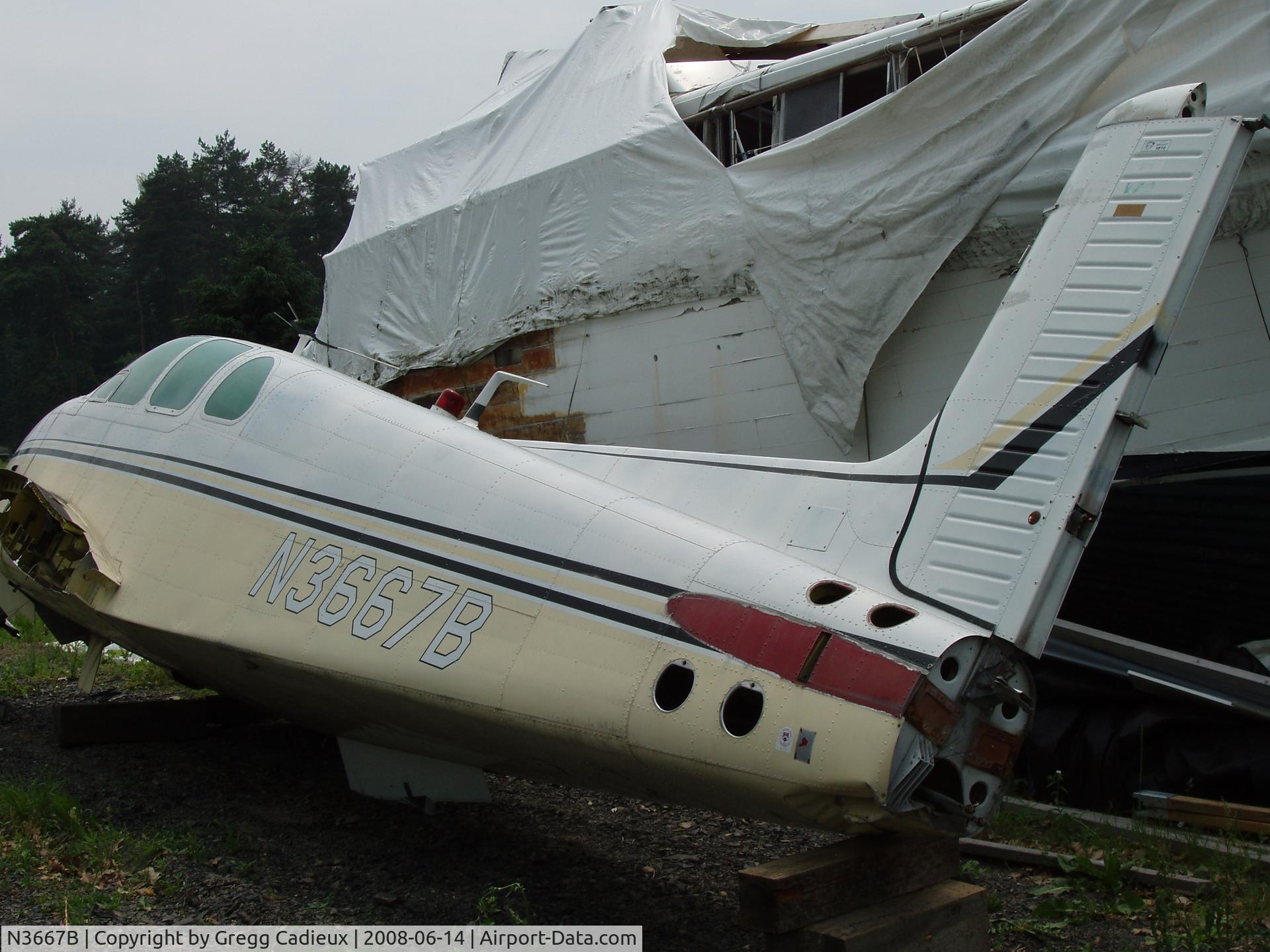 N3667B, 1954 Beech B50 C/N CH-60, Another T-Bone that had a sad ending! Now being used for parts to repair another Twin Bonanza that was damaged in a ground incident.