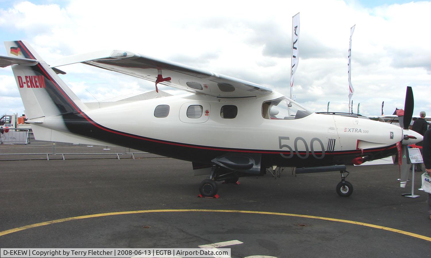 D-EKEW, 2002 Extra EA-500 C/N 001, Aircraft on static display at AeroExpo 2008 at Wycombe Air Park , Booker , United Kingdom
