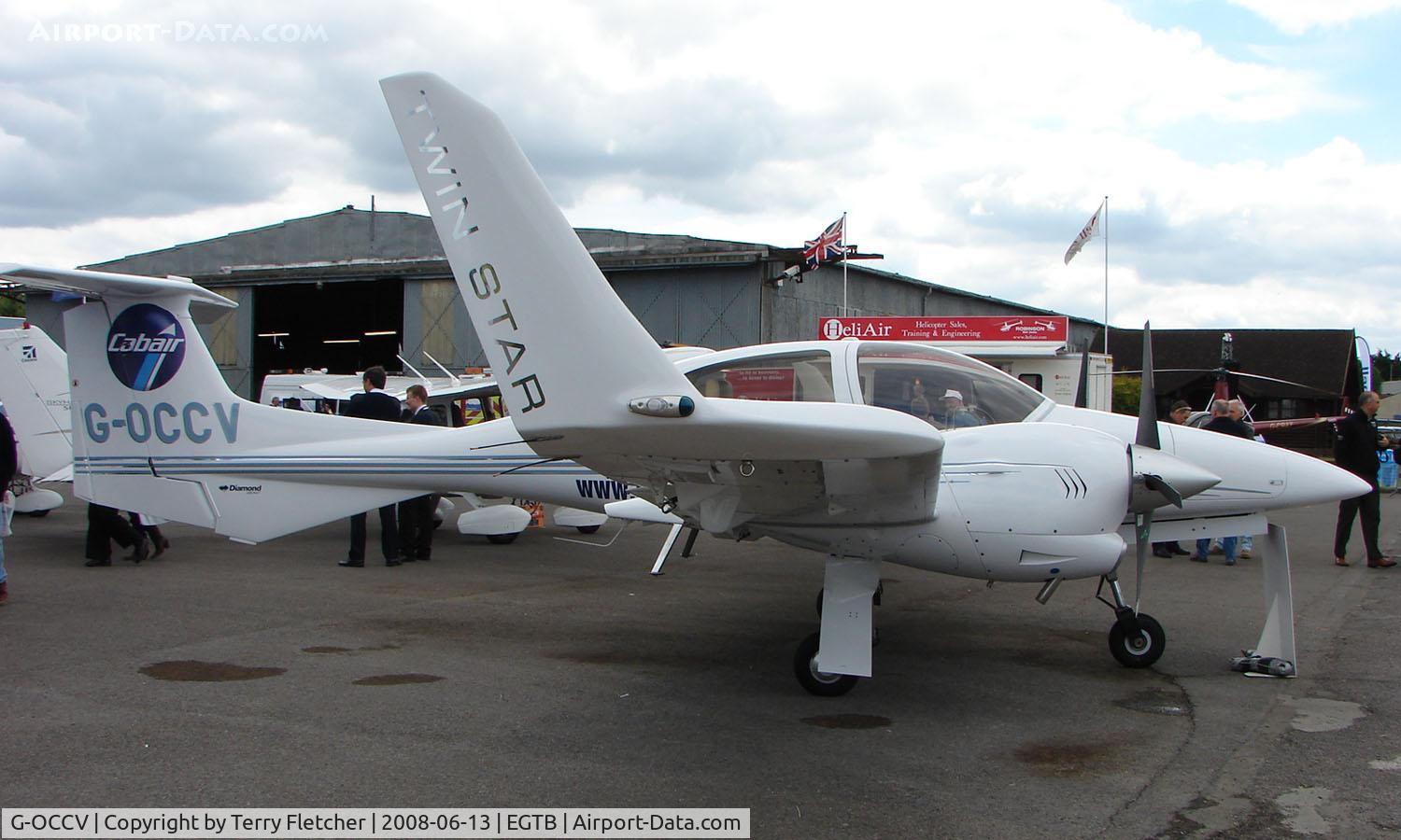 G-OCCV, 2004 Diamond DA-42 Twin Star C/N 42.010, Aircraft on static display at AeroExpo 2008 at Wycombe Air Park , Booker , United Kingdom