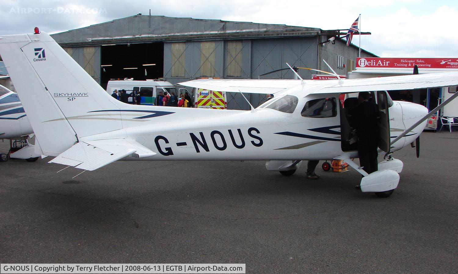 G-NOUS, 2007 Cessna 172S Skyhawk C/N 172S10649, Aircraft on static display at AeroExpo 2008 at Wycombe Air Park , Booker , United Kingdom