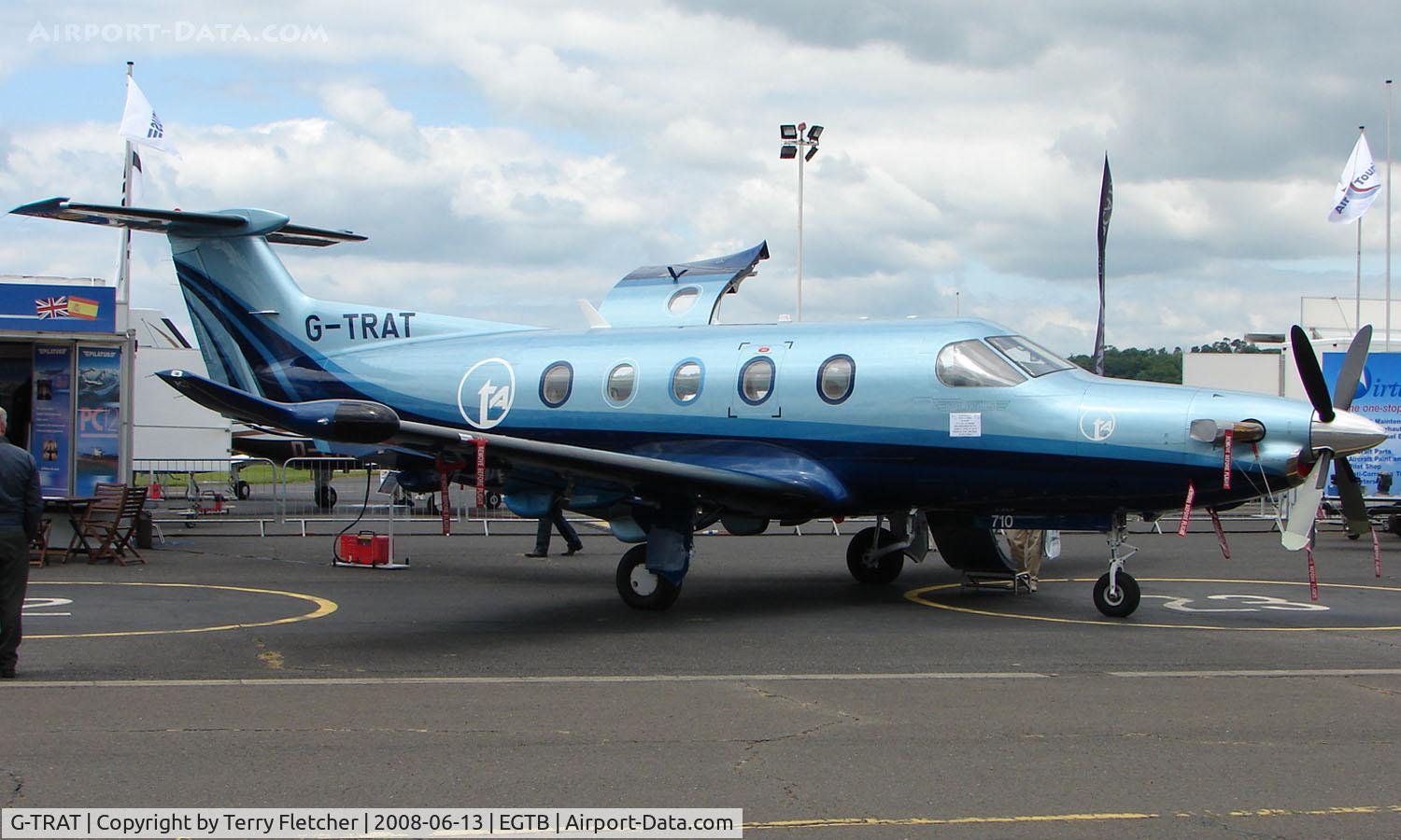 G-TRAT, 2006 Pilatus PC-12/45 C/N 710, Aircraft on static display at AeroExpo 2008 at Wycombe Air Park , Booker , United Kingdom