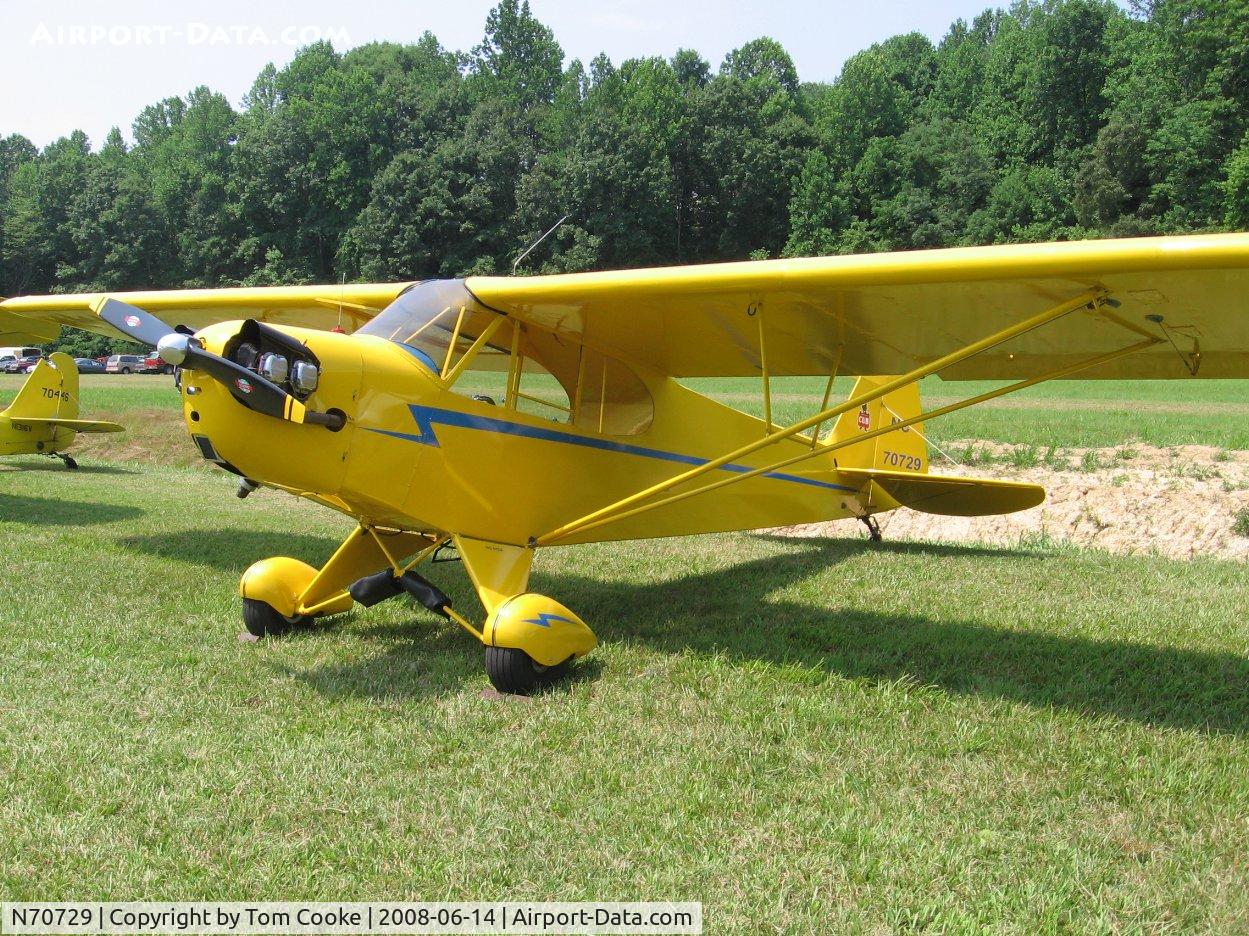 N70729, 1946 Piper J3C-65 Cub C/N 17746, lots of Cubs @ Steele Field, Walnut Cove NC