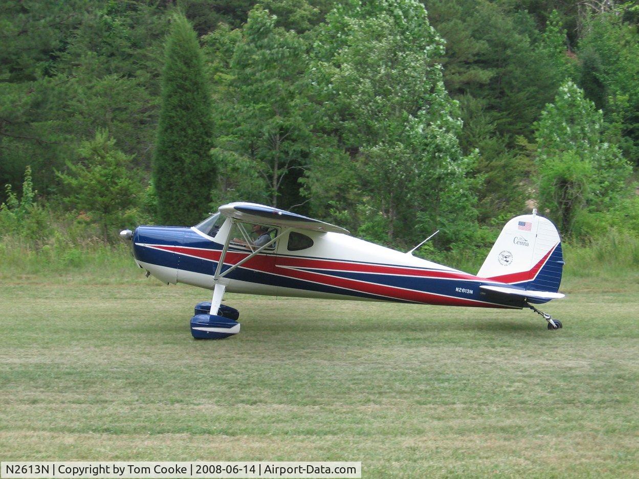N2613N, 1947 Cessna 120 C/N 12873, Cessna 120 taxiing @ Steele Field, Walnut Cove NC