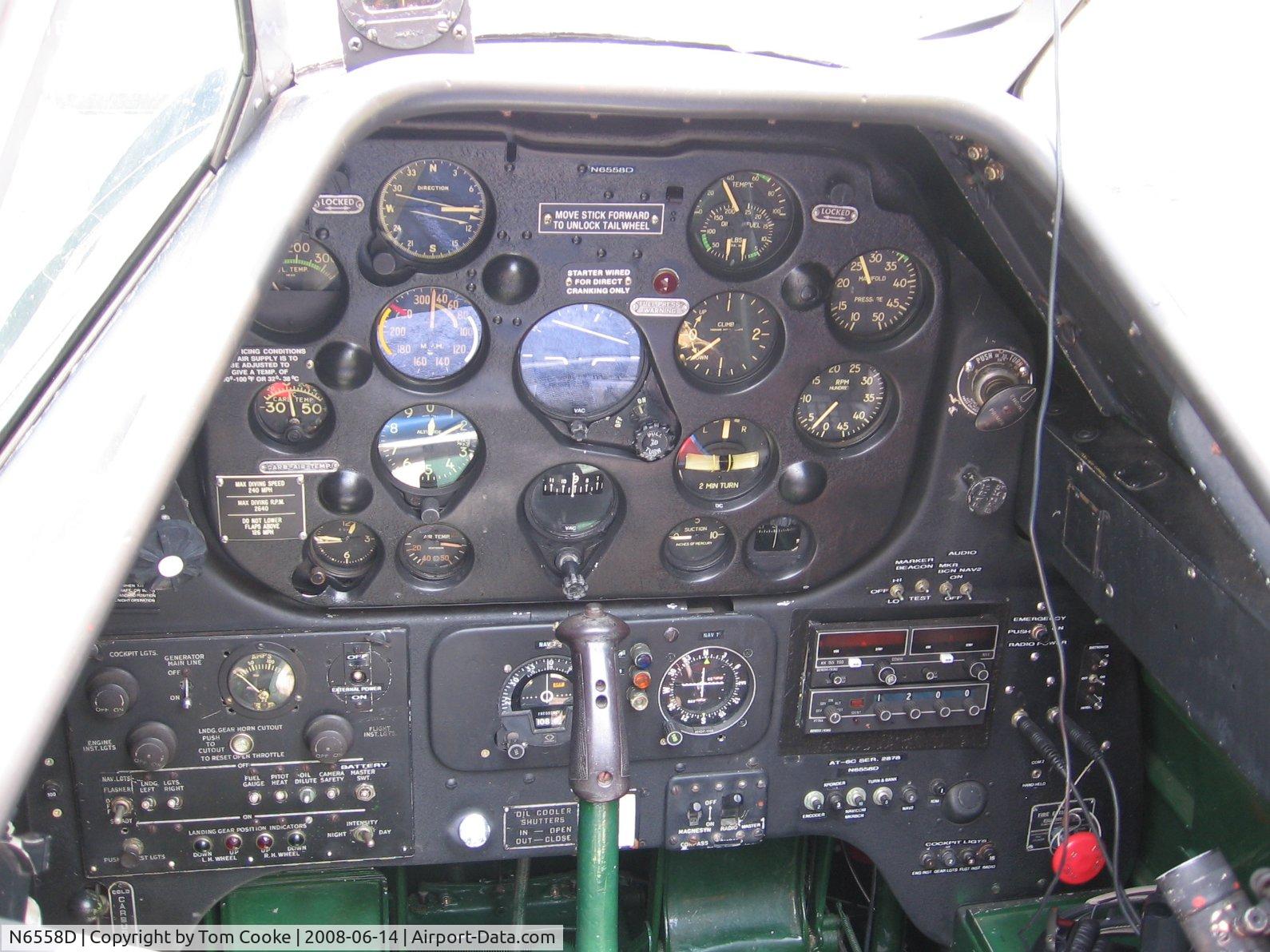 N6558D, 1943 Noorduyn AT-16 Harvard II C/N 66-2611, AT-6 cockpit