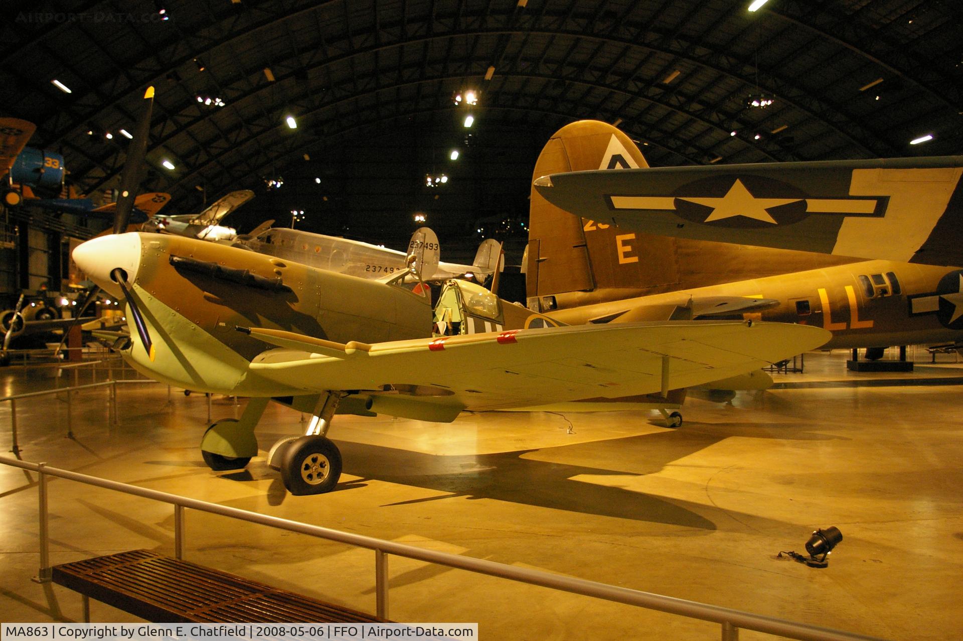 MA863, 1943 Supermarine 349 Spitfire F.Vc C/N Not found MA863, Displayed at the National Museum of the U.S. Air Force