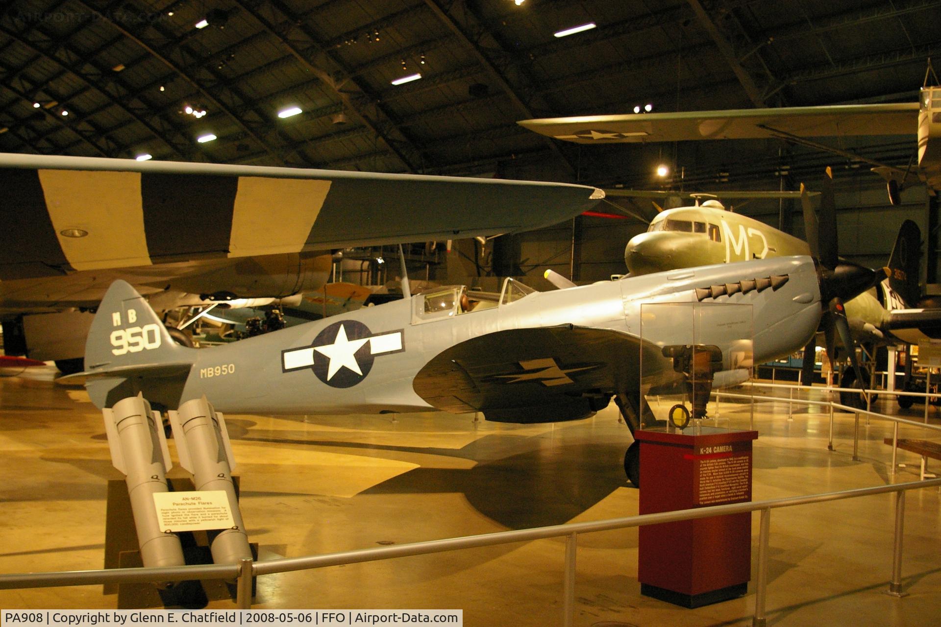PA908, Supermarine 365 Spitfire PR.XI C/N 6S/417723, Displayed at the National Museum of the U.S. Air Force