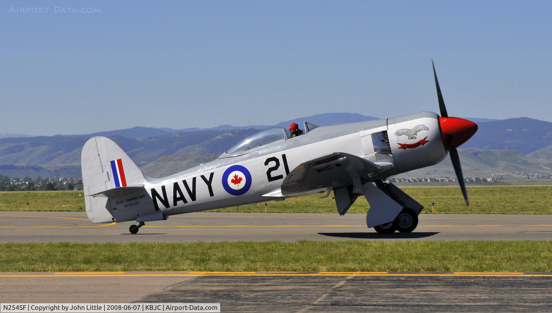 N254SF, 1956 Hawker FB60 Fury Replica C/N 37514, Joes Sea Fury taxi out