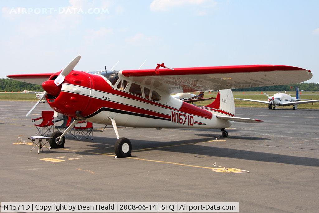 N1571D, 1952 Cessna 195A C/N 7793, 1952 Cessna 195A N1571D on display at the 2008 Virginia Regional Festival of Flight.