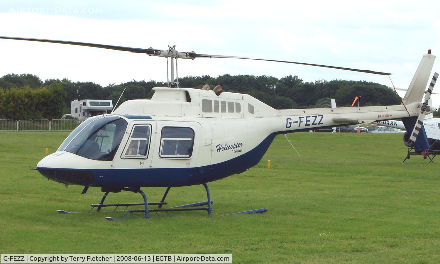 G-FEZZ, 1970 Agusta AB-206B JetRanger II C/N 8317, Visitor  during  AeroExpo 2008 at Wycombe Air Park , Booker , United Kingdom