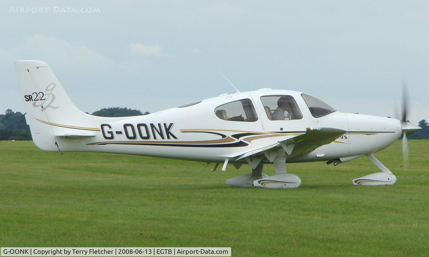G-OONK, 2004 Cirrus SR22 G2 C/N 1230, Visitor  during  AeroExpo 2008 at Wycombe Air Park , Booker , United Kingdom