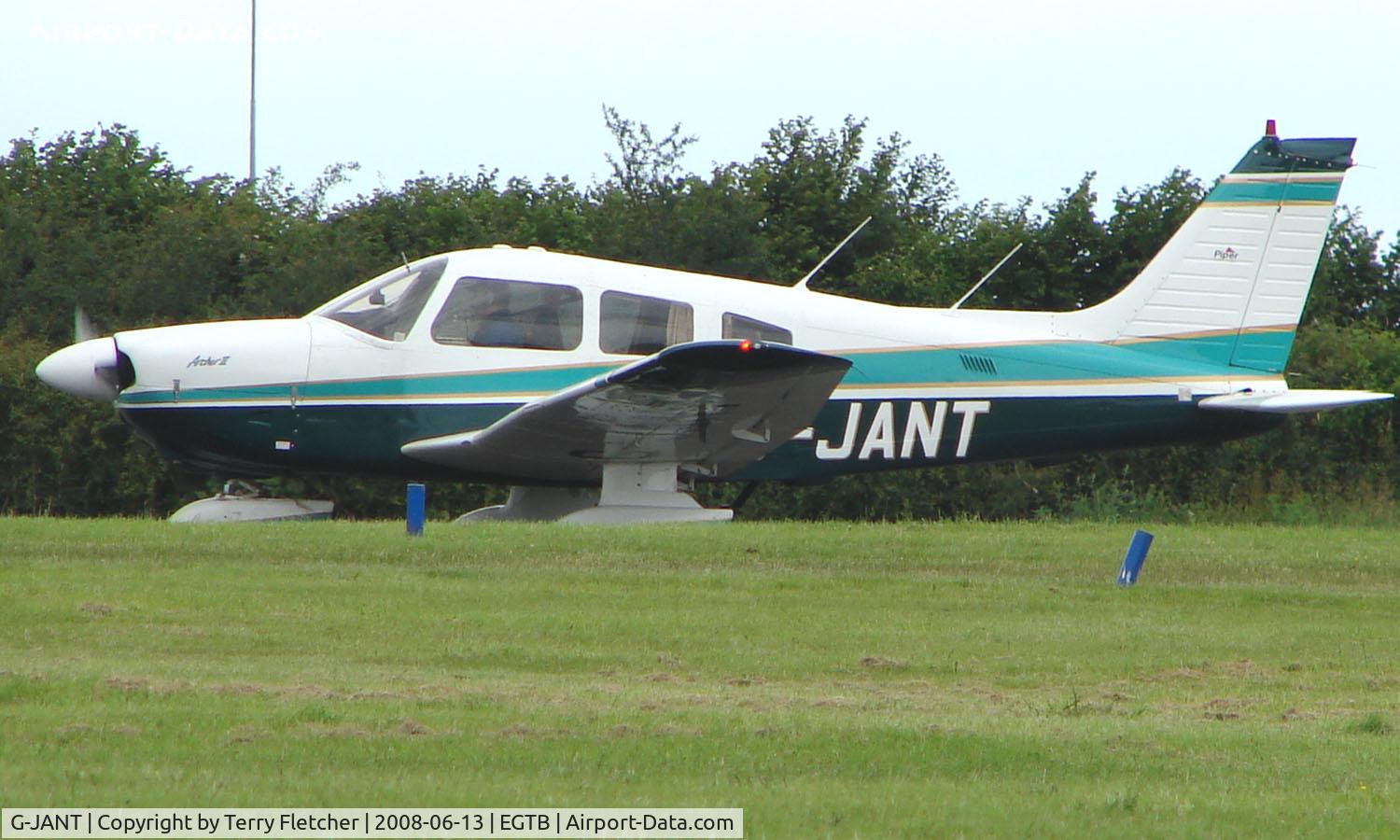 G-JANT, 1983 Piper PA-28-181 Cherokee Archer II C/N 28-8390075, Visitor  during  AeroExpo 2008 at Wycombe Air Park , Booker , United Kingdom