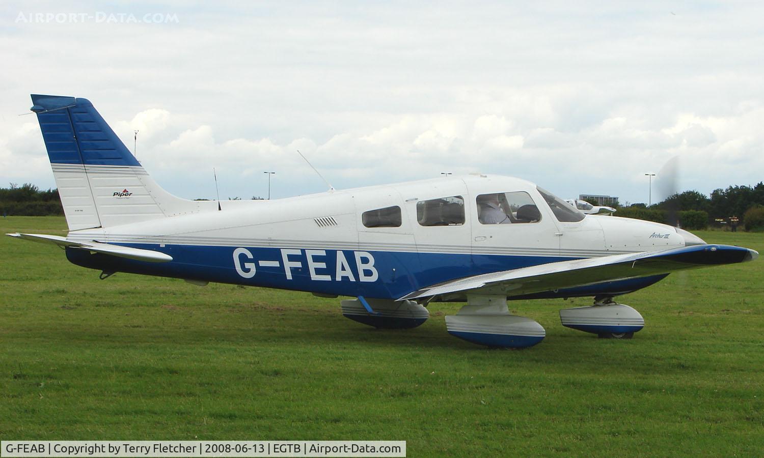 G-FEAB, 2003 Piper PA-28-181 Cherokee Archer III C/N 2843567, Visitor  during  AeroExpo 2008 at Wycombe Air Park , Booker , United Kingdom