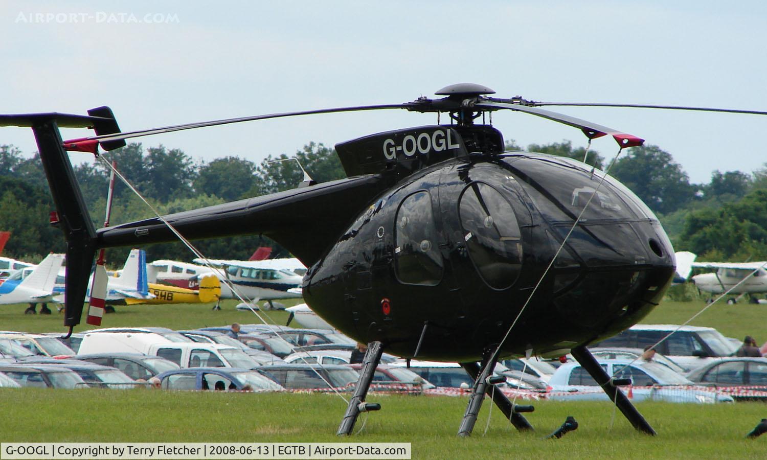 G-OOGL, 1985 Hughes 369E C/N 0234E, Visitor  during  AeroExpo 2008 at Wycombe Air Park , Booker , United Kingdom