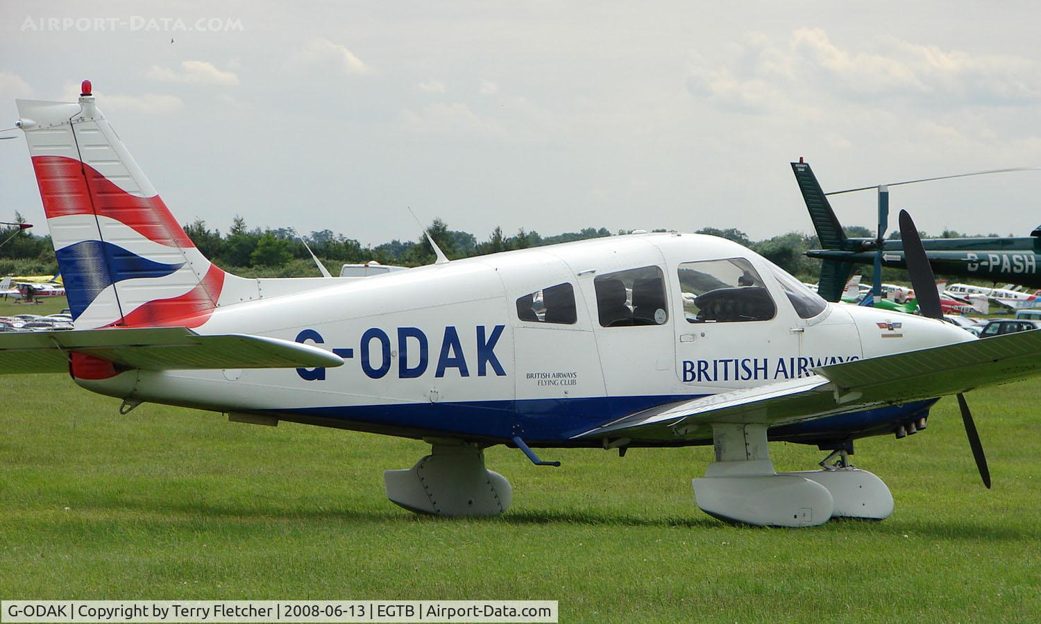 G-ODAK, 1979 Piper PA-28-236 Dakota C/N 28-7911162, Resident aircraft parked  during  AeroExpo 2008 at Wycombe Air Park , Booker , United Kingdom