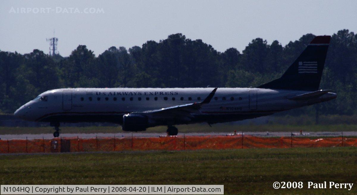 N104HQ, 2007 Embraer 175LR (ERJ-170-200LR) C/N 17000160, Taxiing to the end of the runway