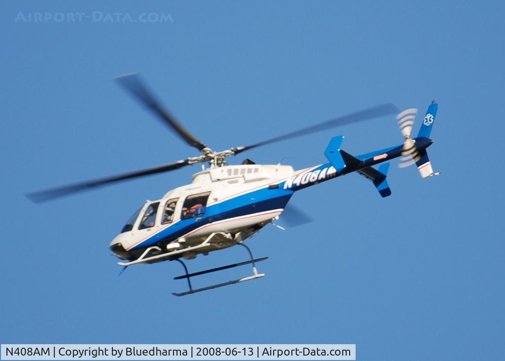 N408AM, 2000 Bell 407 C/N 53445, Flight over Columbine High School Littleton Colorado.