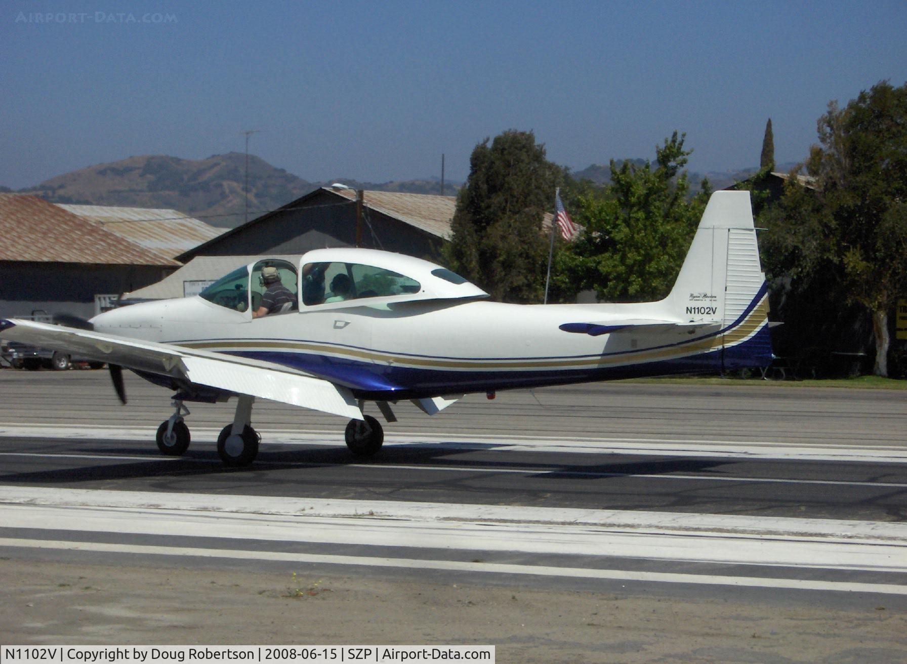 N1102V, 1947 North American L-17 (Navion A) C/N NAV-4-2089, 1947 Ryan NAVION A, Continental E225 225 Hp, landing roll Rwy 22