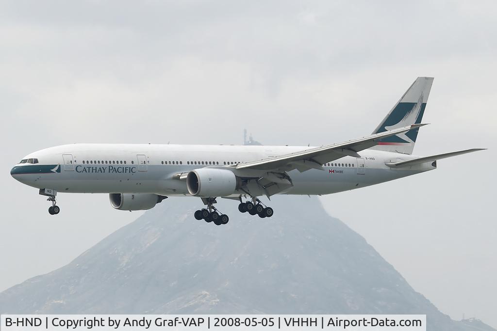 B-HND, 1996 Boeing 777-267 C/N 27264, Cathay Pacific 777-200