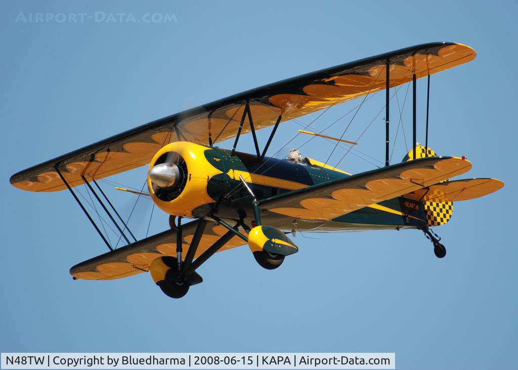 N48TW, 2003 WACO Taperwing T-10 Replica C/N 2501, Approach to 17L.