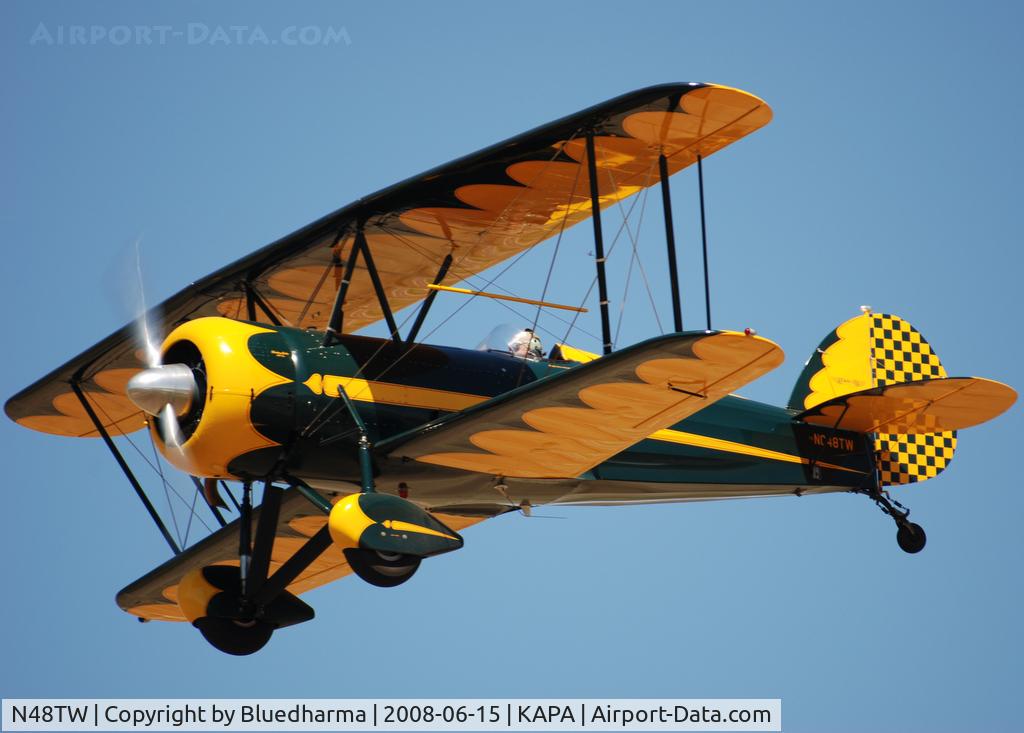 N48TW, 2003 WACO Taperwing T-10 Replica C/N 2501, Approach to 17L.
