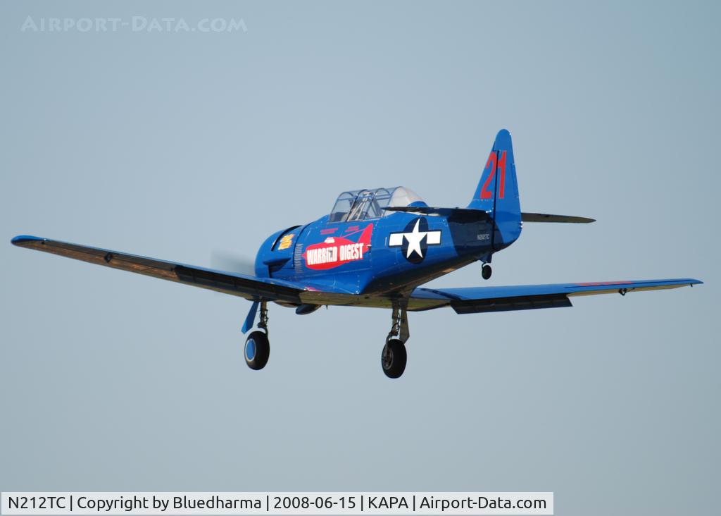 N212TC, 1944 North American SNJ-5 Texan Texan C/N 121-41732, Approach to 17L.